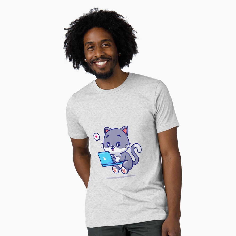 My Geek Pet Tri-blend T-Shirt - cute pet design by HackerLooks