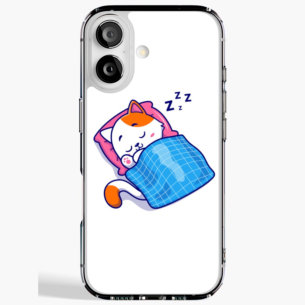 Cute Bed Time iPhone Soft Case - cute pet design by HackerLooks