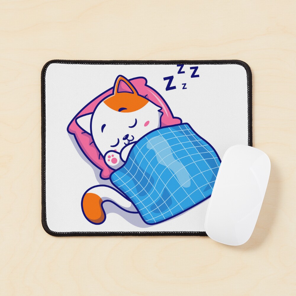 Cute Bed Time Mouse Pad - cute pet design by HackerLooks