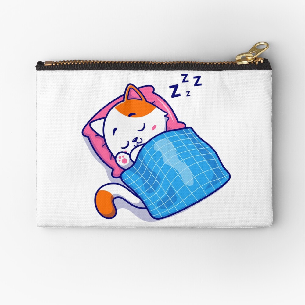 Cute Bed Time Zipper Pouch - cute pet design by HackerLooks