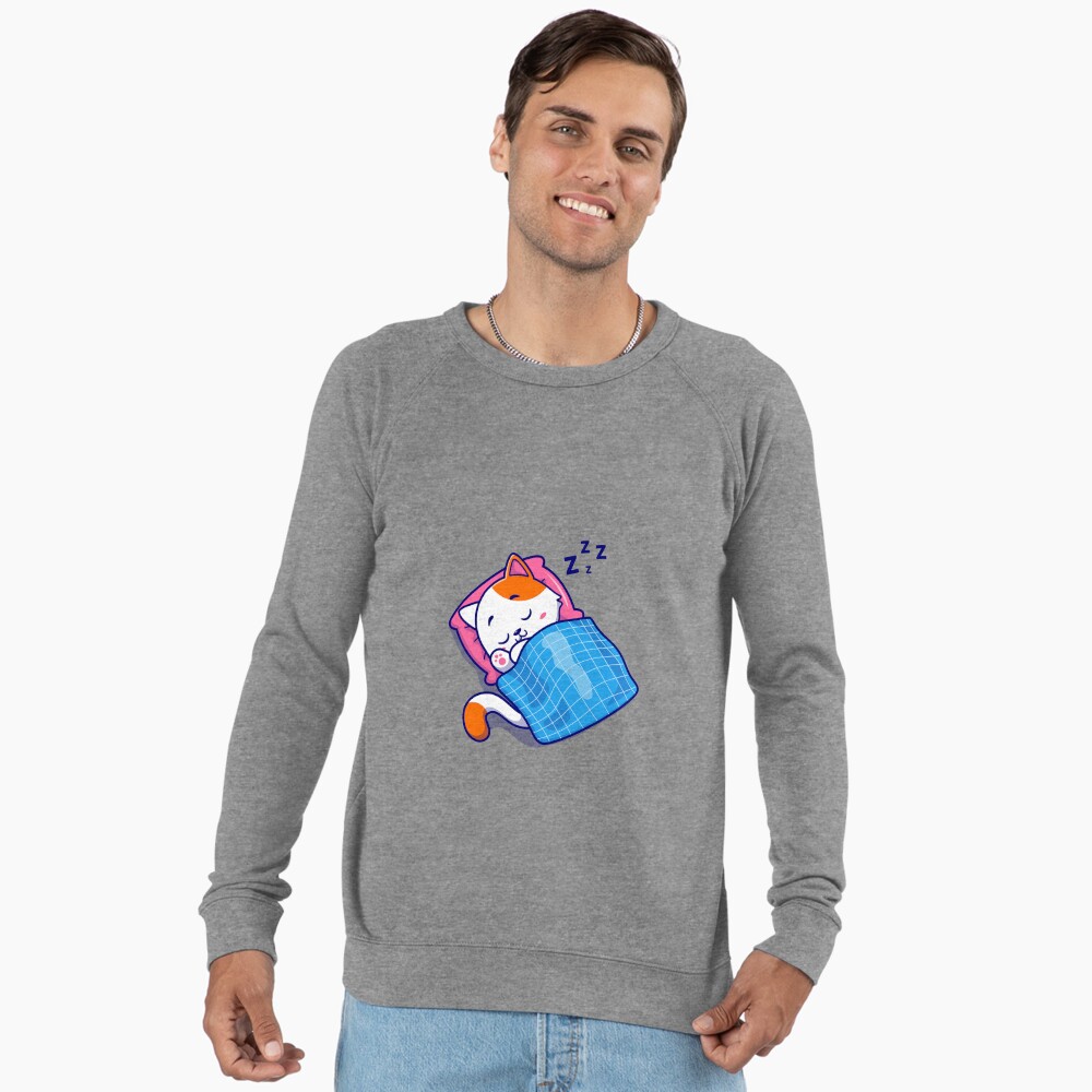 Cute Bed Time Lightweight Sweatshirt - cute pet design by HackerLooks