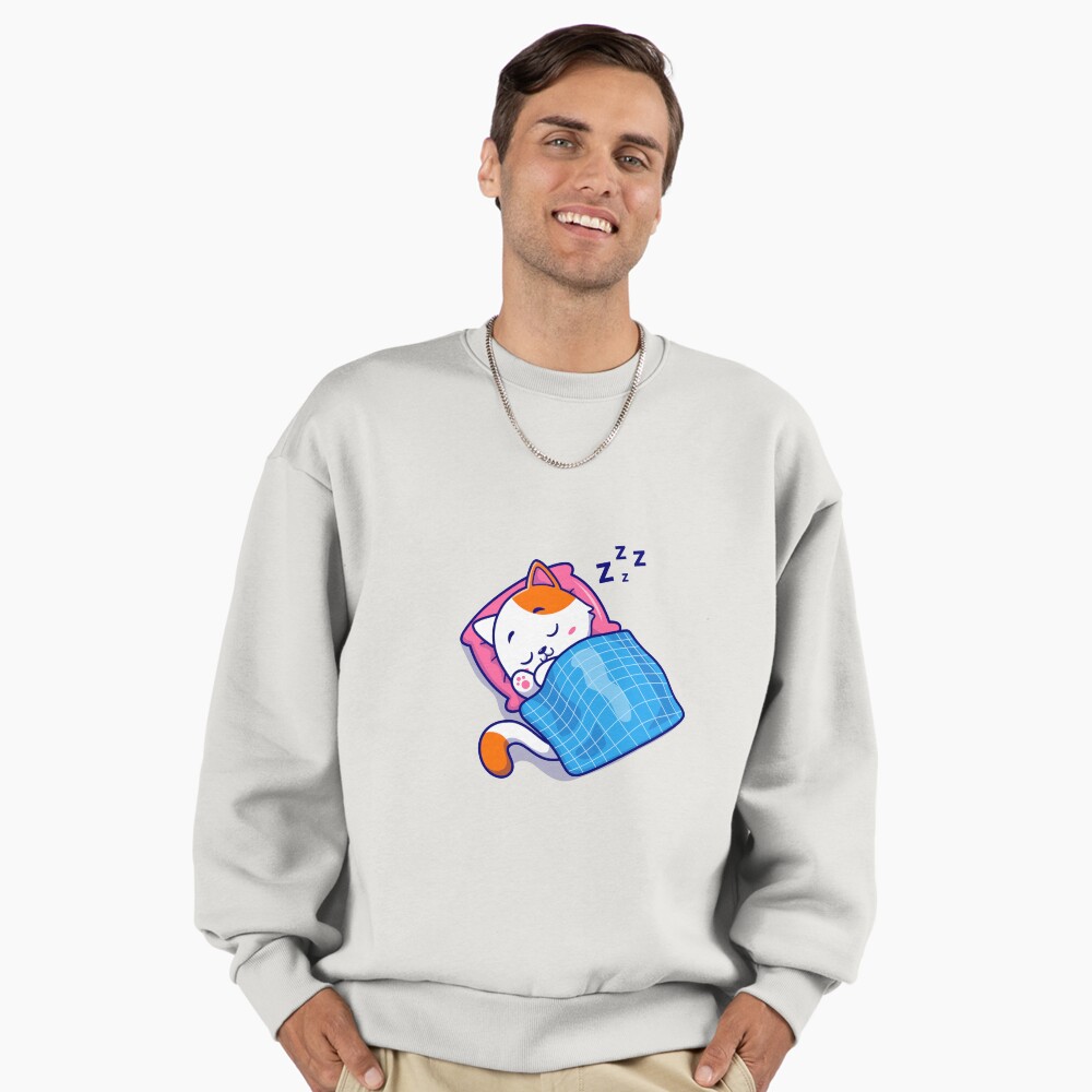 Cute Bed Time Premium Oversized Sweatshirt - cute pet design by HackerLooks