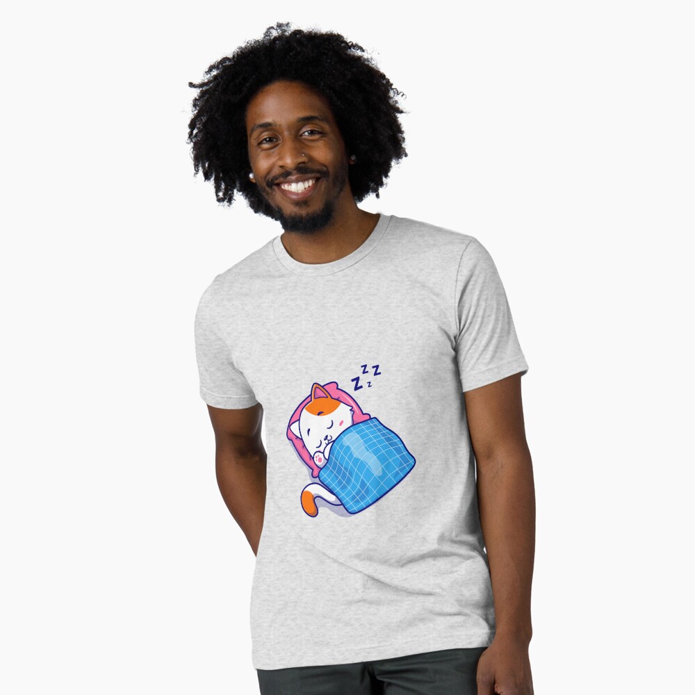 Cute Bed Time Tri-blend T-Shirt - cute pet design by HackerLooks