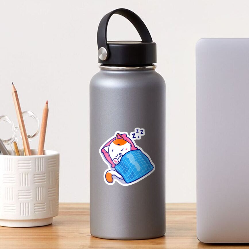 Cute Bed Time Sticker - cute pet design by HackerLooks