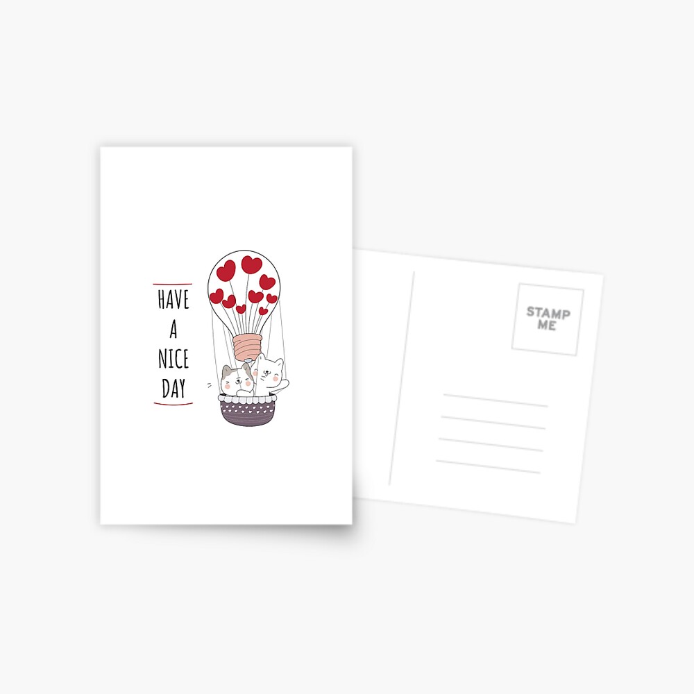Have a Nice Day Postcard - cute pet design by HackerLooks
