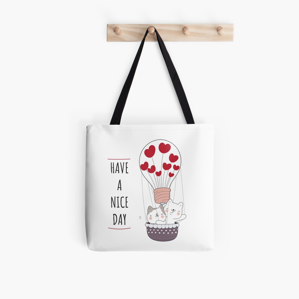 Have a Nice Day All Over Print Tote Bag - cute pet design by HackerLooks