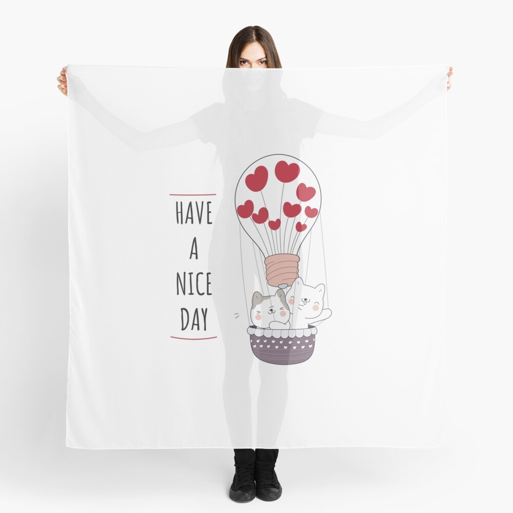 Have a Nice Day Scarf - cute pet design by HackerLooks