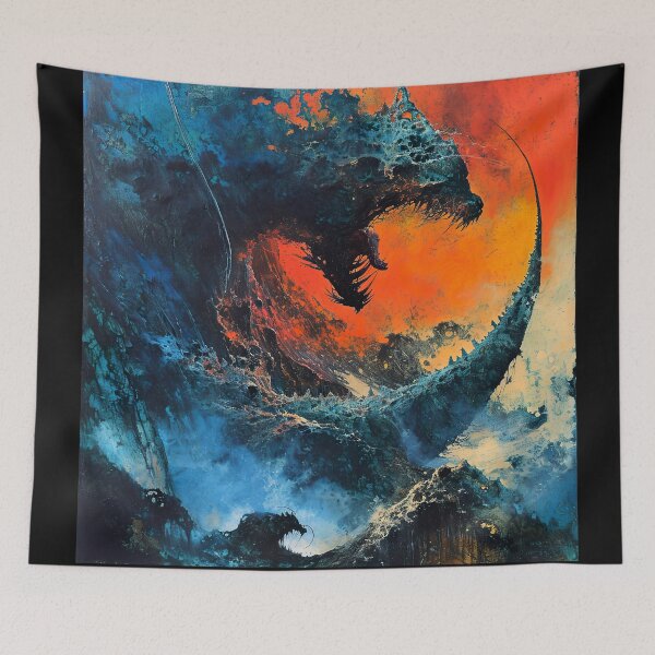 Item preview, epic abstract dragon designed and sold by ururuty.