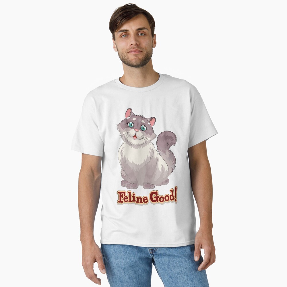 Feeling Good (Feline Good!) Classic T-Shirt - cute pet design by HackerLooks