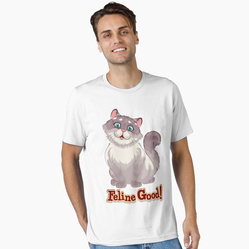 Feeling Good (Feline Good!) Essential T-Shirt - cute pet design by HackerLooks