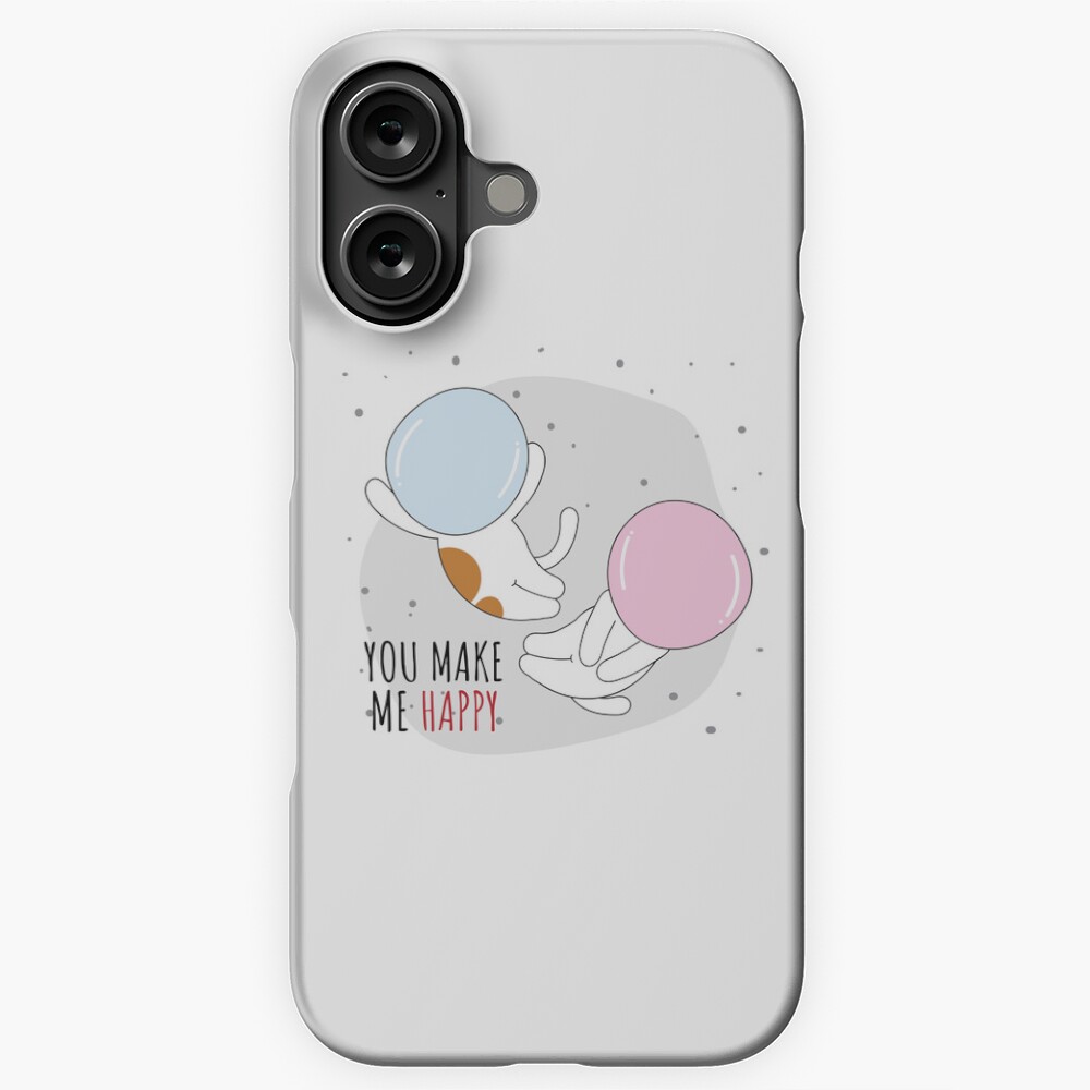 You Make Me Happy iPhone Snap Case - cute pet design by HackerLooks