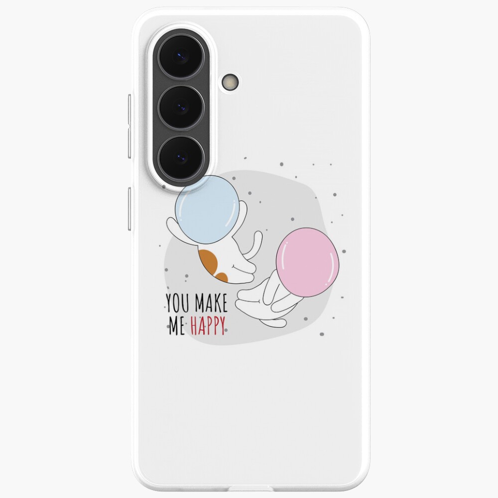 You Make Me Happy Samsung Galaxy Soft Case - cute pet design by HackerLooks