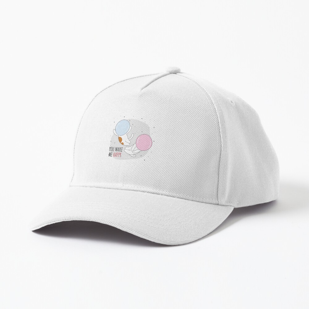 You Make Me Happy Baseball Cap - cute pet design by HackerLooks
