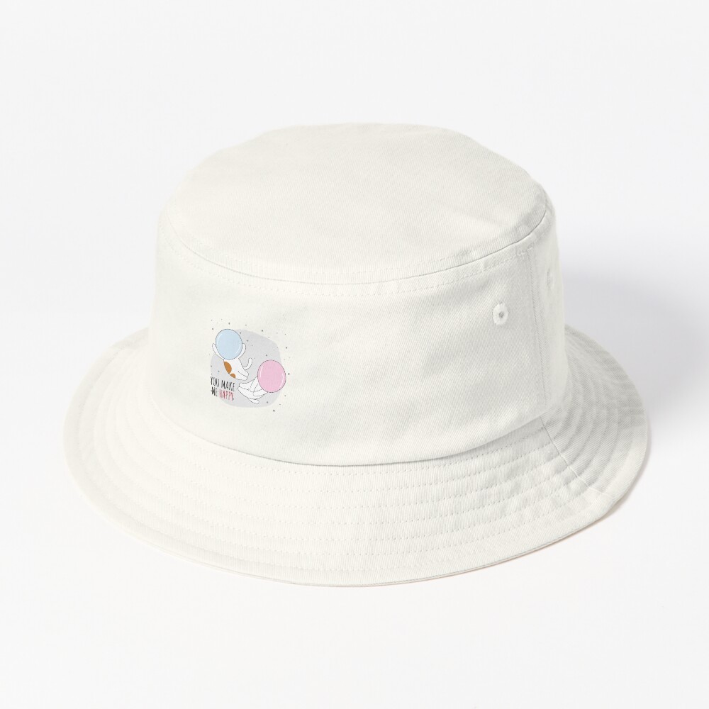 You Make Me Happy Bucket Hat - cute pet design by HackerLooks