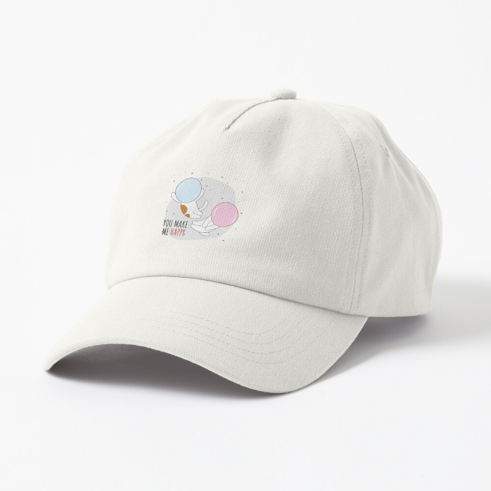 You Make Me Happy Dad Hat - cute pet design by HackerLooks