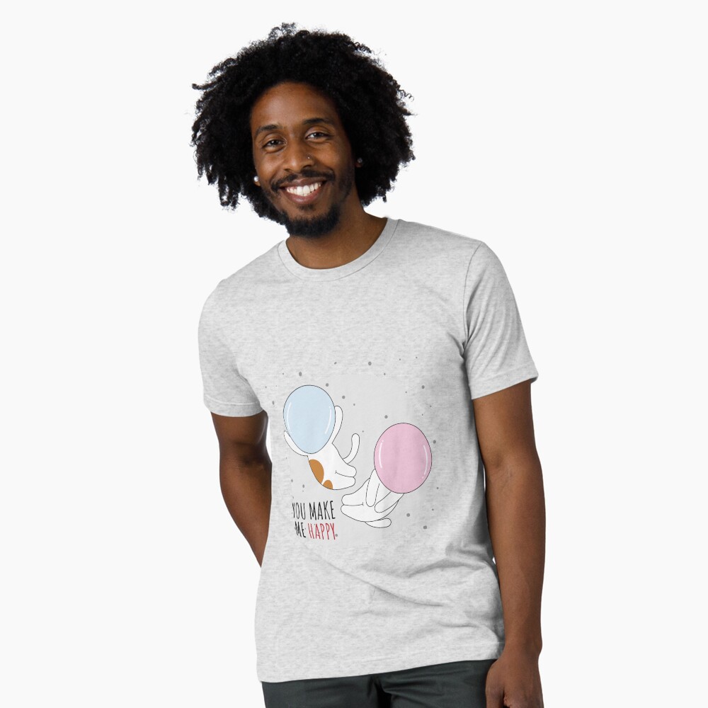 You Make Me Happy Tri-blend T-Shirt - cute pet design by HackerLooks