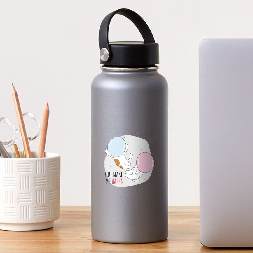 You Make Me Happy Transparent Sticker - cute pet design by HackerLooks