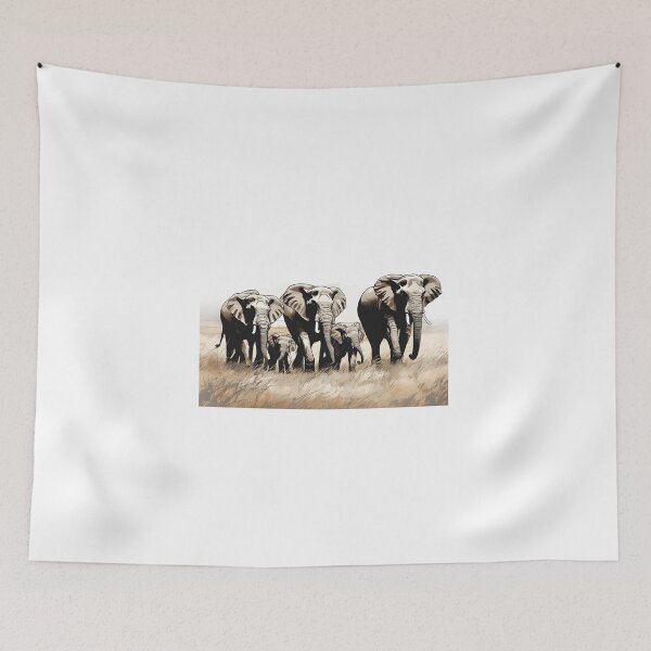 Item preview, African wild elephants designed and sold by Vibes-vintage.