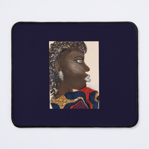 Item preview, Acrylic Art Paint, Portrait of lady in African Dashiki Shirt designed and sold by ARTiculateVIBES.