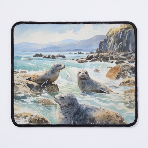 Item preview, kaikoura seal watercolor designed and sold by 7Bluedragon (Jane art collection).