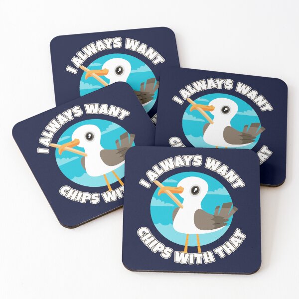 Item preview, I always want chips with that - funny seagull designed and sold by messy-nessie.