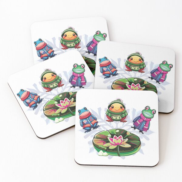 Item preview, Winter Frogs in their Funny Coats designed and sold by sweetdreamers.