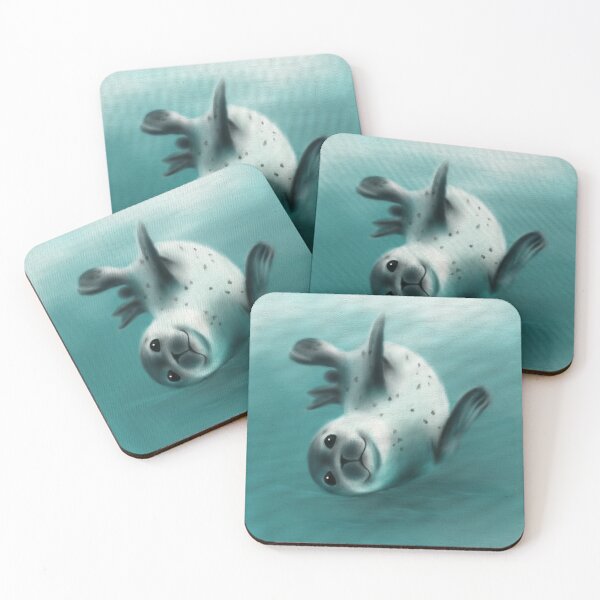 Item preview, Friendly Harbour Seal painting designed and sold by Funsize-Art.