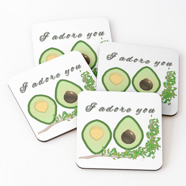 Item preview, 2 Avocado halves on a vine designed and sold by MigWhimsy.