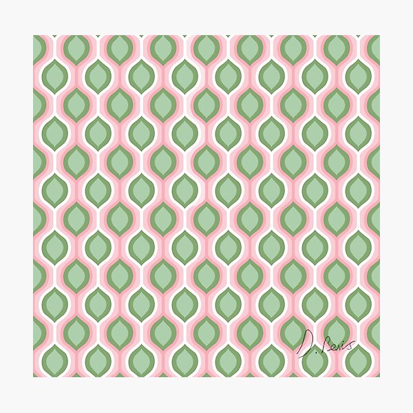 Aperçu de l'œuvre Motif géométrique Ogee - Tulipes printanières créée et vendue par Daniel Bevis Design.