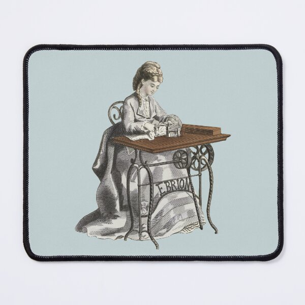 Item preview, Victorian woman sewin designed and sold by Victoriana Brooke.
