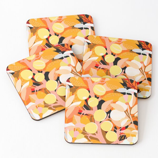 Item preview, Abstract botanical art in orange. designed and sold by Meteryards.