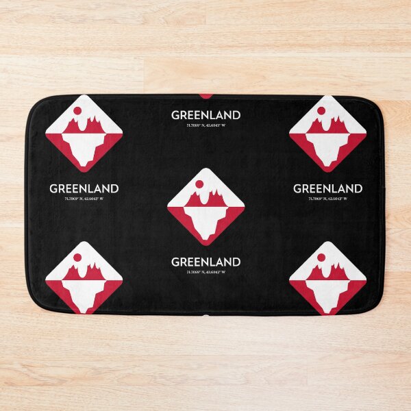 Item preview, Greenland Coordinate Red White Iceberg With Sun Souvenir Gift designed and sold by GraTEEtude.