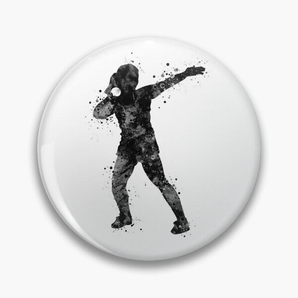 Item preview, Girl Shot Put Throwing Black and White designed and sold by LotusGifts.