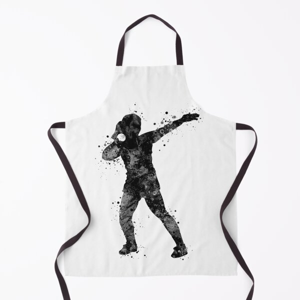Item preview, Girl Shot Put Throwing Black and White designed and sold by LotusGifts.