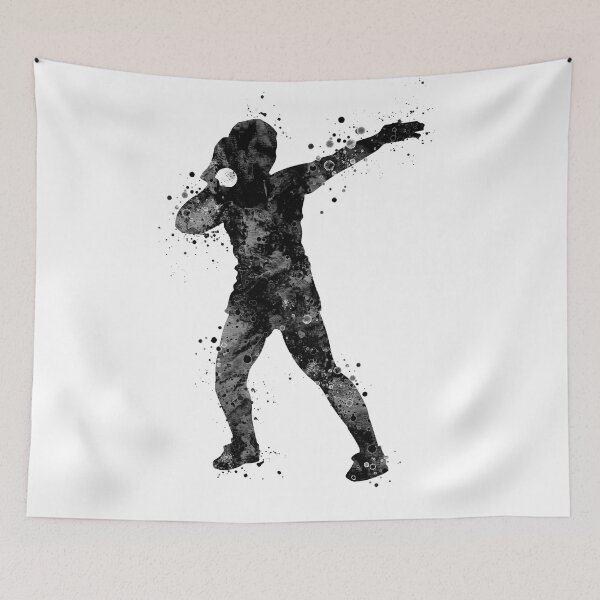 Item preview, Girl Shot Put Throwing Black and White designed and sold by LotusGifts.