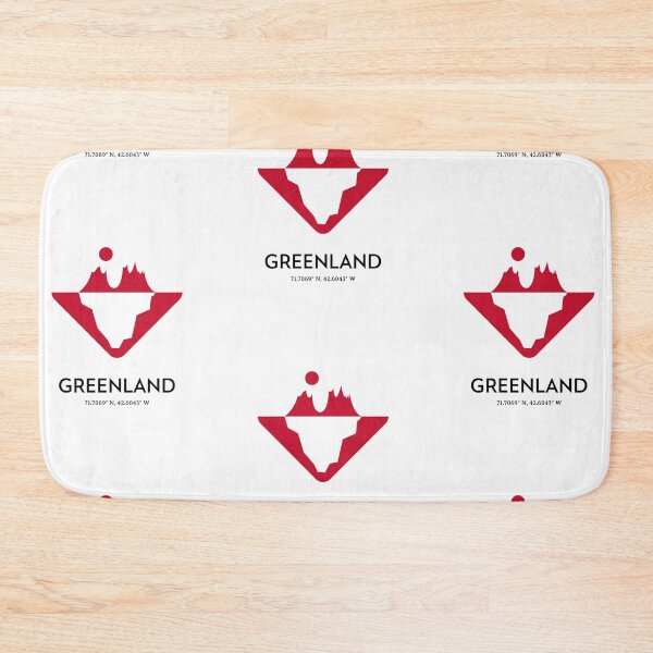 Item preview, Greenland Coordinate Red White Iceberg With Sun Souvenir Gift designed and sold by GraTEEtude.
