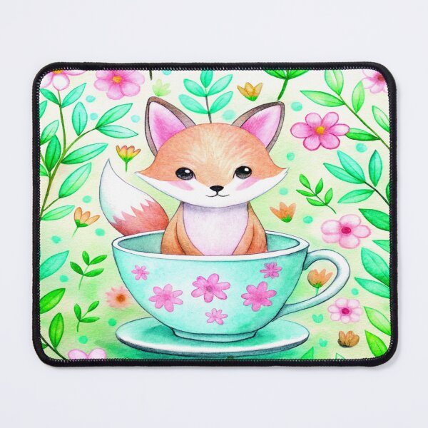 Item preview, Fox in Teacup Serenity designed and sold by CutesyKoala.