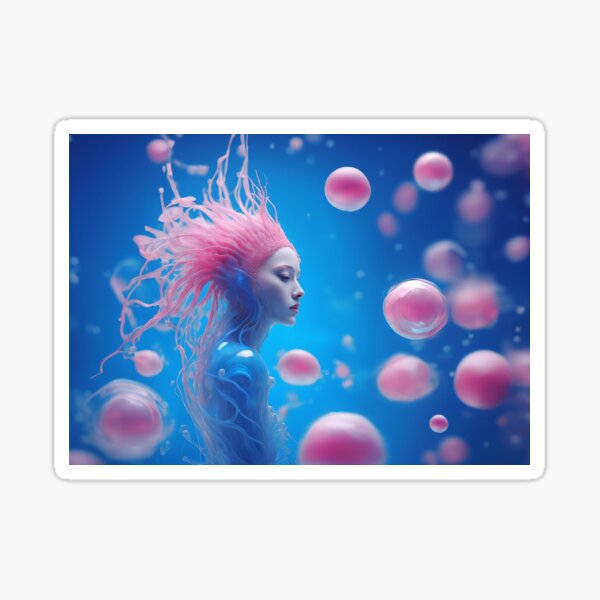 Beautiful sea Goddess *3 Sticker
