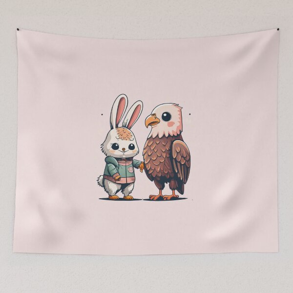 Item preview, Eagle And Rabbit Love designed and sold by Itsheartshop.