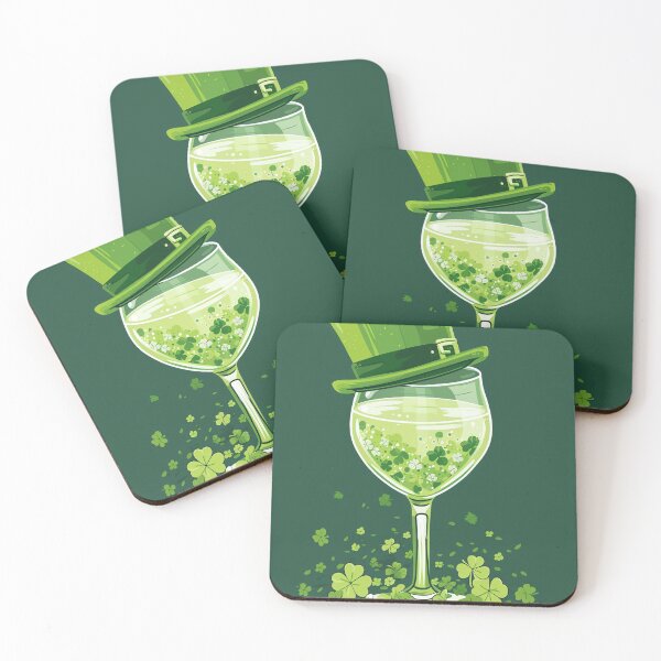 Item preview, Green Wine Glass And Clover designed and sold by Timothystore-.