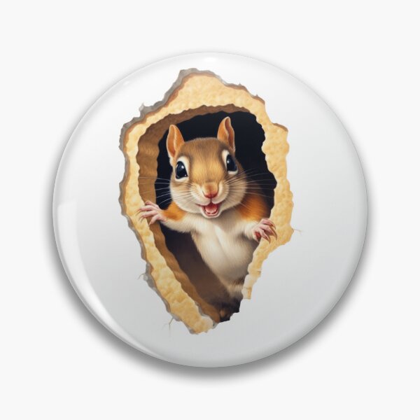 Item preview, 3d Squirrel Peeking designed and sold by ColorLightLab.