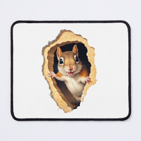 Item preview, 3d Squirrel Peeking designed and sold by ColorLightLab.