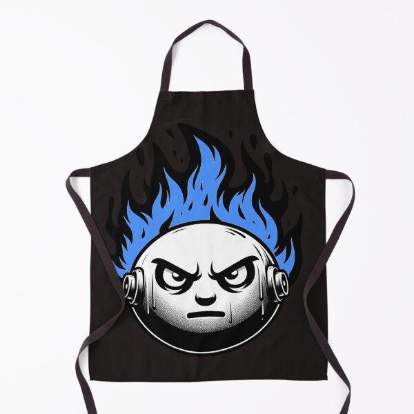 Item preview, Cartoon Face on Fire Artistic Blue Dark Version designed and sold by Andrew Frelas.