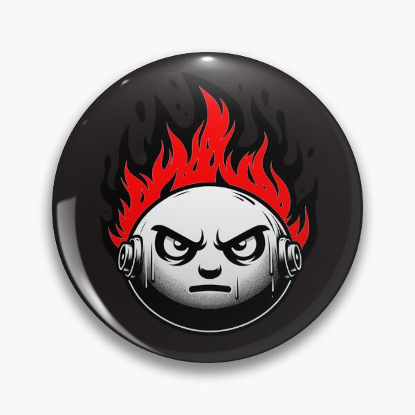 Item preview, Cartoon Face on Fire Artistic Red Dark Version designed and sold by Andrew Frelas.