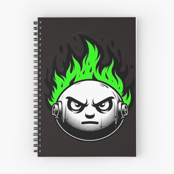 Item preview, Cartoon Face on Fire Artistic Green Dark Version designed and sold by Andrew Frelas.