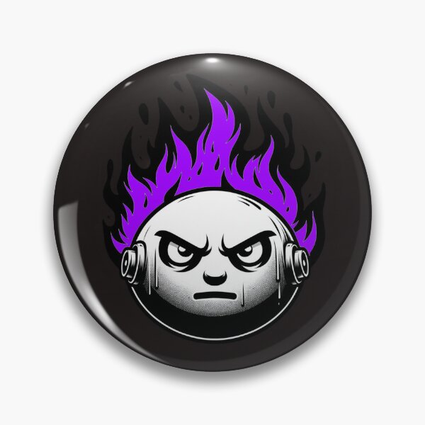 Item preview, Cartoon Face on Fire Artistic Purple Dark Version designed and sold by Andrew Frelas.