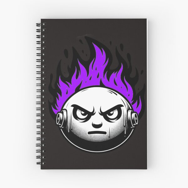 Item preview, Cartoon Face on Fire Artistic Purple Dark Version designed and sold by Andrew Frelas.