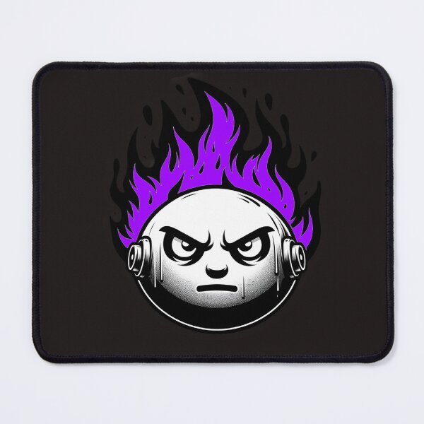 Item preview, Cartoon Face on Fire Artistic Purple Dark Version designed and sold by Andrew Frelas.