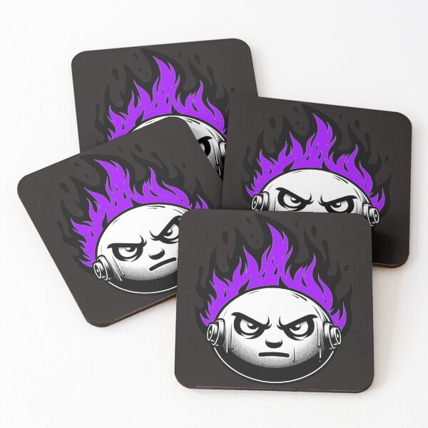 Item preview, Cartoon Face on Fire Artistic Purple Dark Version designed and sold by Andrew Frelas.