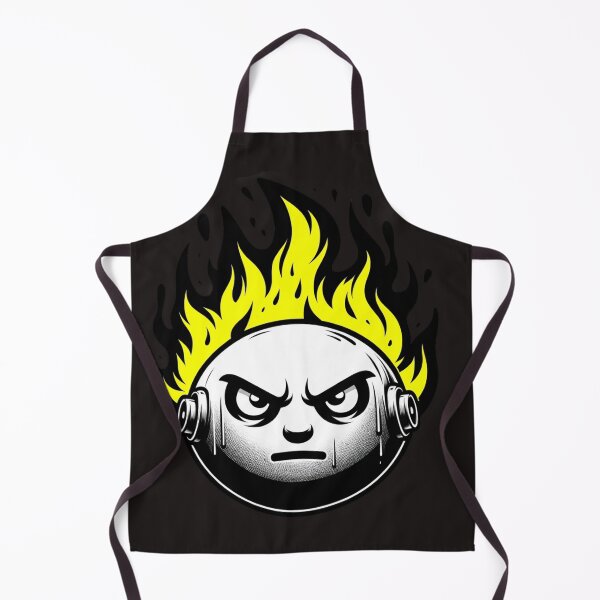 Item preview, Cartoon Face on Fire Artistic Yellow Dark Version designed and sold by Andrew Frelas.